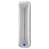 I Harf Grabo Gümüş Folyo Balon 66 cm thumbnail 1