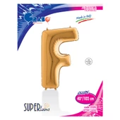 F Harf Grabo Altın Folyo Balon 102 cm thumbnail 2