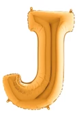 J Harf Grabo Altın Folyo Balon 102 cm - 3