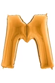 M Harf Grabo Altın Folyo Balon 102 cm thumbnail 3