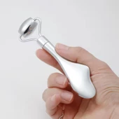 Metal Cilt Sıkılaştırıcı Face Gua Sha Rulosu Yüz Masaj Roller Model 4 - 1
