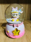 Kar Küresi Büyük Boy Püskürtmeli Işıklı Müzikli Minik Kız - 3