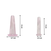 Mini Silikon Vakumlu Mika Yüz Masaj Kupası 3'lü Karışık Set Mor Renk thumbnail 3