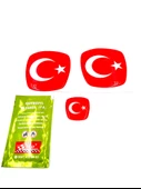 Doblo Fiorino Uyumlu Üçlü Ay Yıldız Logo Arma Sticker Set - 3