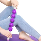 Dikenli Selülit & Masaj Sopası 5 Tekerlekli Mor Renk thumbnail 2