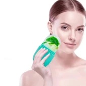 Slikon Yüz Buz Masaj Rulosu Yüz Sıkılaştırıcı Ice Face Roller Yeşil Renk thumbnail 1