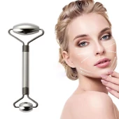 Metal Cilt Sıkılaştırıcı Face Gua Sha Rulosu Yüz Masaj Roller Model 1 thumbnail 1
