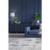 ARTEMİS HALI RUNNER 05016B GRİ MAVİ MODERN SAÇAKLI HALI 160X230 ÖLÇÜ thumbnail 2