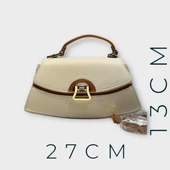 Levidor Özel Renk El Ve Kol Çantası Olarak Tasarlanmış Suni Deri Bayan Omuz Çantası LEVDR.7363930202KRMTB thumbnail 2