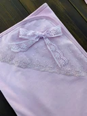 Dantel İşlemeli 10 Parça Yeni Doğan Hastane Seti Pembe thumbnail 5