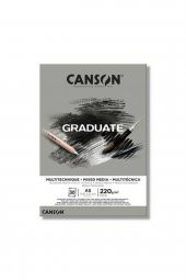 Canson Çizim Bloğu Graduate Mıx Medıa Gri 30 Syf A5 220 GR - 1