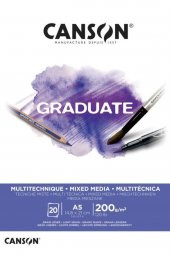 Canson Çizim Bloğu Graduate Mıx Medıa Beyaz 20 Syf A5 200 GR - 1