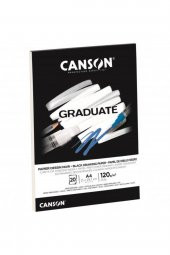 Canson Çizim Bloğu Graduate Cangrad Siyah 20 Syf A4 120 GR - 1