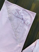 Dantel İşlemeli 10 Parça Yeni Doğan Hastane Seti Pembe thumbnail 4