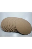 Ahşap Supla Levha 12 Adet 3 Mm Ham Mdf 30 Cm Çap Yuvarlak Servis Altı Supla - 3