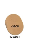 Ahşap Supla Levha 12 Adet 3 Mm Ham Mdf 30 Cm Çap Yuvarlak Servis Altı Supla - 1