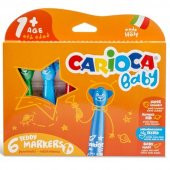 Carioca Keçeli Boya Kalemi Teddy Jumbo Bebek 6 LI 42815 - 2