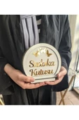 SLY-Ahşap Gold Leksili Sadaka Kutusu Davul Kumbara - 3