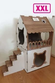 Büyük Kedi Evi Xxl Teraslı Kedi Evi 5kg Ve Üzeri Kediler Için - 1