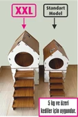 Büyük Kedi Evi Xxl Teraslı Kedi Evi 5kg Ve Üzeri Kediler Için - 4