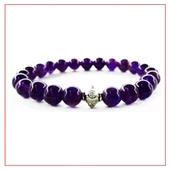 Mor Kuvars Doğal Taş Erkek Bileklik - 1