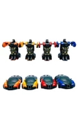Robota Dönüşen Bugatti Araba 4lü Set - 1