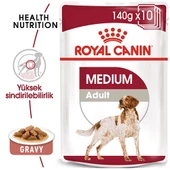 Royal Canin Medium Adult Gravy Yetişkin Köpek Konservesi 10 Adet 140 Gr thumbnail 1