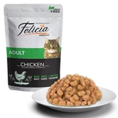 Felicia Pouch Jelly Tavuklu ve Taurinli Tahılsız Yetişkin Kedi Konservesi 85 Gr thumbnail 2