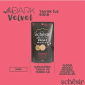 Schesir After Dark Pouch Tavuklu ve Sığır Etli Tahılsız Yetişkin Kedi Konservesi 80 Gr - 3