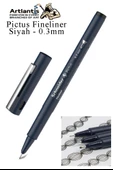 Teknik Çizim Kalemi Siyah Pictus 1 Adet Schneider Pictus Siyah Fineliner Moda Tasarım Eskiz ve Güzel Sanatlar Kalemi - 4