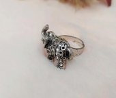 Otantik Fil Tasarım Kadın Yüzük Swaroski Taşlı Yüzük Ayarlanabilir Ölçü - 2