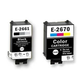 Epson Workforce WF-100W T266-T267 E2661 / E2670 2'li Siyah ve Renkli Muadil Kartuş Seti 250 Sayfa - 1