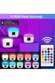 Solar Güneş Enerjili Kamp Çadır Lambası Işığı Bluetooth Hoparlör Rgb Led Kumandalı Aydınlatma - 4