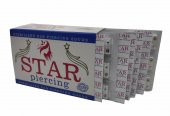 Star Kulak Delme Küpesi Beyaz Madenli 1 Düzine (12 Çift - 1 Plaka) - 4