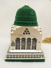 Beytünnebi Biblo Lisanslı Sedef Renk Kadife Kaplı Krirtal Taşlarla Çevrili Lüks Obje thumbnail 1