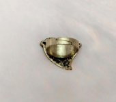 Otantik Kalp Tasarım Kadın Yüzük Swaroski Taşlı Gold RenkYüzük Ayarlanabilir Ölçü - 3