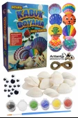 Kabuk Boyama Seti 1 Paket Deniz Kabuğu Midye Boyama Shell Painting Sanatsal Hobi Boyama Seti Akrilik Boya Fırça - 1