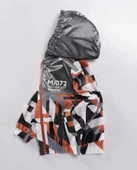 Renkli Kapşonlu Fermuarlı Pamuklu Astarlı Kapşonlu Cepli Kız Erkek Bebek Yağmurluk Mont Tulum Çocuk - 4