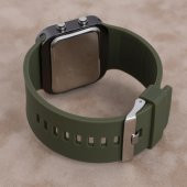 SaaTTino Siyah Kasa Yeşil Kordon Led Ekran Unisex Kadın Kol Saati ST-303896 - 3