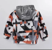 Renkli Kapşonlu Fermuarlı Pamuklu Astarlı Kapşonlu Cepli Kız Erkek Bebek Yağmurluk Mont Tulum Çocuk - 9