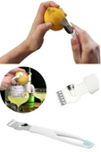 2 Adet Portakal ve Limon Kabuğu Soyacağı - Ev Limonatası İçin Limon Sıyırıcı Zest Yapma - 3