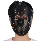 Siyah Kırmızı Çizgili Jason Hannibal Maskesi - 1