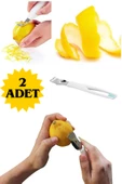 2 Adet Portakal ve Limon Kabuğu Soyacağı - Ev Limonatası İçin Limon Sıyırıcı Zest Yapma - 1