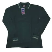 polo yaka yeşil tişört uzun Kol 6-16 Yaş Okul Tişört/T - 1