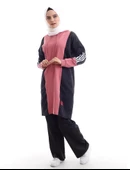 Kapşonlu Yandan Cepli İkili Tesettür Eşofman Takımı - 09048.003 - Siyah - 2