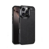 Gpack Apple iPhone 16 Pro Max Kılıf Niss Silikon Deri Görünümlü - 1