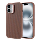 Gpack Apple iPhone 16 Kılıf Karbon Fiber Dizayn Magsafeli Troy Kapak - 3