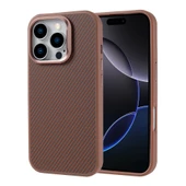 Gpack Apple iPhone 16 Pro Max Kılıf Karbon Fiber Dizayn Magsafeli Troy Kapak - 3