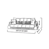 Belletto Leon Üçlü Koltuk Antrasit - 4