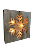 MAGICLEDCORNER Ahşap Kar Tanesi Pano thumbnail 1